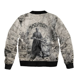 Mary Fields Christmas Sleeve Zip Bomber Jacket Stagecoach Mary Vintage Western Map Mail Carrier
