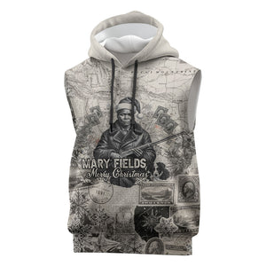 Mary Fields Christmas Sleeveless Hoodie Stagecoach Mary Vintage Western Map Mail Carrier