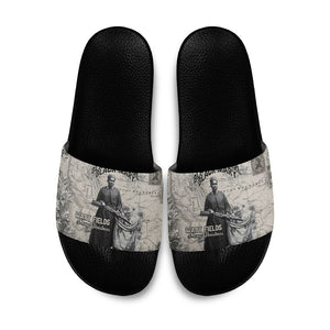 Mary Fields Christmas Slide Sandals Stagecoach Mary Vintage Western Map Mail Carrier