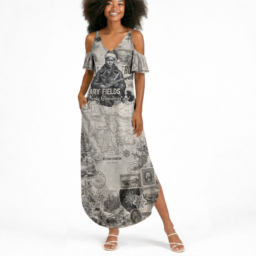 Mary Fields Christmas Summer Maxi Dress Stagecoach Mary Vintage Western Map Mail Carrier
