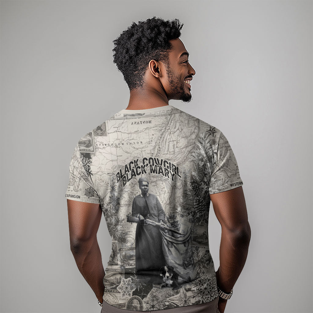 Mary Fields Christmas T shirt Stagecoach Mary Vintage Western Map Mail Carrier