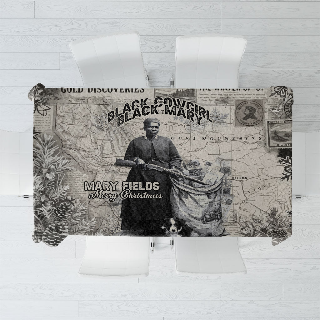 Mary Fields Christmas Tablecloth Stagecoach Mary Vintage Western Map Mail Carrier
