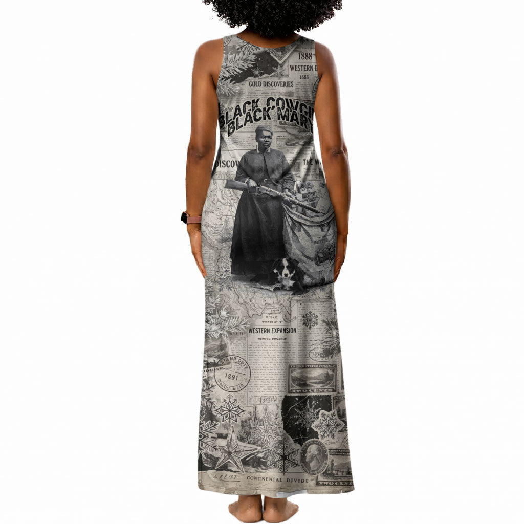 Mary Fields Christmas Tank Maxi Dress Stagecoach Mary Vintage Western Map Mail Carrier