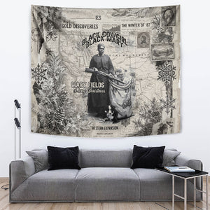 Mary Fields Christmas Tapestry Stagecoach Mary Vintage Western Map Mail Carrier