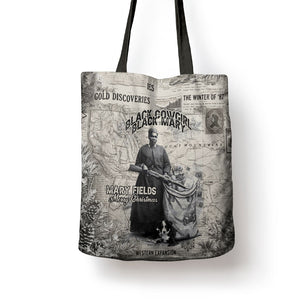 Mary Fields Christmas Tote Bag Stagecoach Mary Vintage Western Map Mail Carrier
