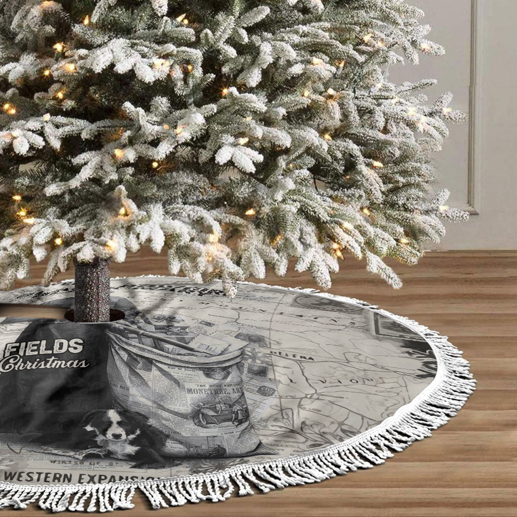 Mary Fields Christmas Tree Skirt Stagecoach Mary Vintage Western Map Mail Carrier