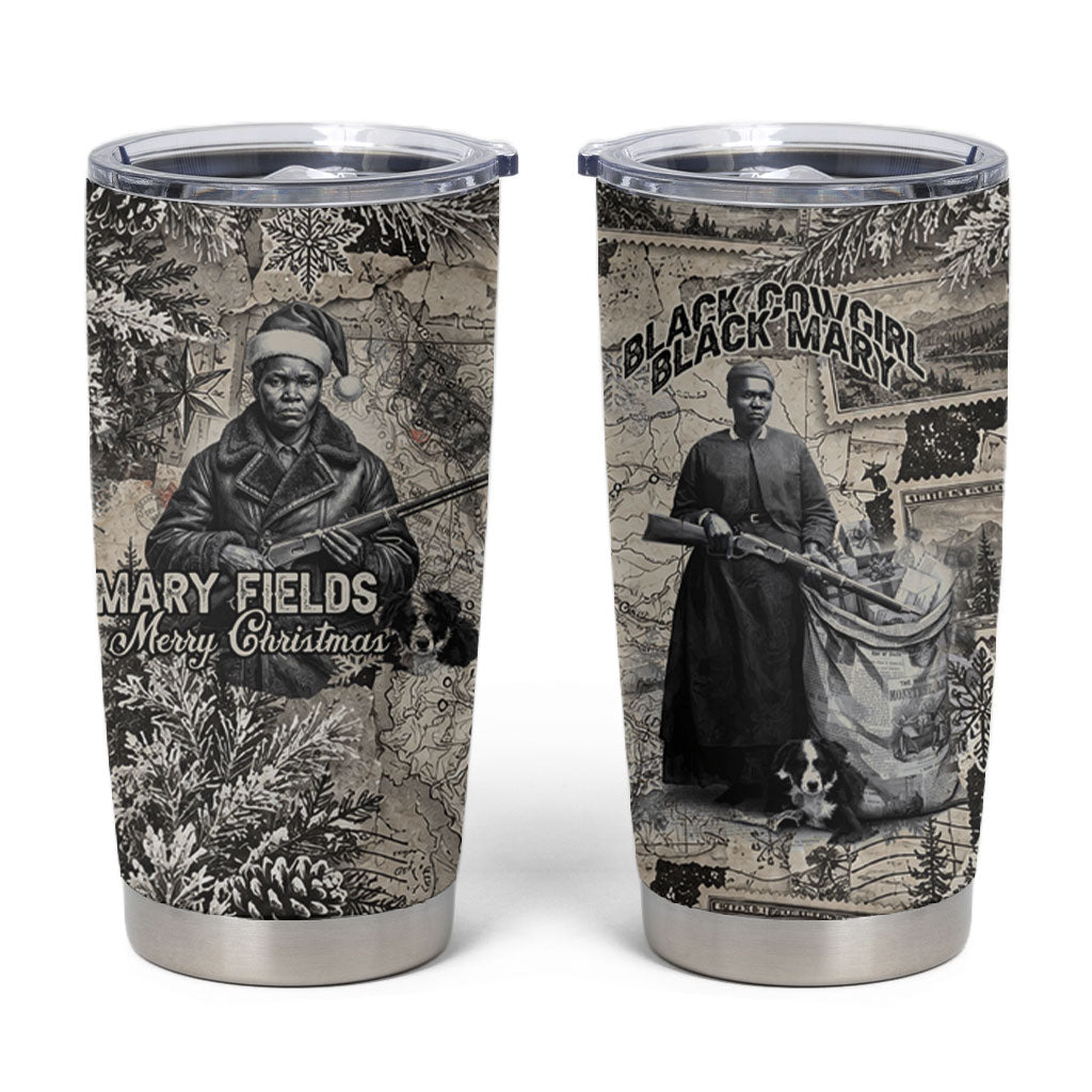 Mary Fields Christmas Tumbler Cup Stagecoach Mary Vintage Western Map Mail Carrier