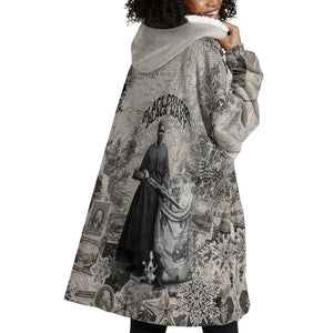 Mary Fields Christmas Wearable Blanket Hoodie Stagecoach Mary Vintage Western Map Mail Carrier