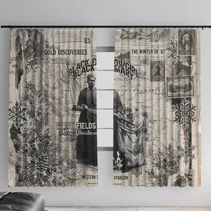 Mary Fields Christmas Window Curtain Stagecoach Mary Vintage Western Map Mail Carrier