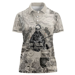 Mary Fields Christmas Women Polo Shirt Stagecoach Mary Vintage Western Map Mail Carrier