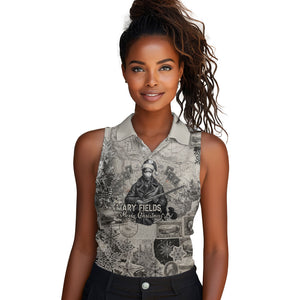 Mary Fields Christmas Women Sleeveless Polo Shirt Stagecoach Mary Vintage Western Map Mail Carrier