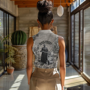 Mary Fields Christmas Women Sleeveless Polo Shirt Stagecoach Mary Vintage Western Map Mail Carrier