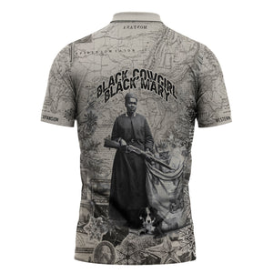 Mary Fields Christmas Zipper Polo Shirt Stagecoach Mary Vintage Western Map Mail Carrier
