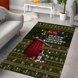 Stagecoach Mary Fields Christmas Area Rug Old West Pioneer Vintage Holiday Art
