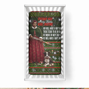 Stagecoach Mary Fields Christmas Baby Bed Cover Old West Pioneer Vintage Holiday Art
