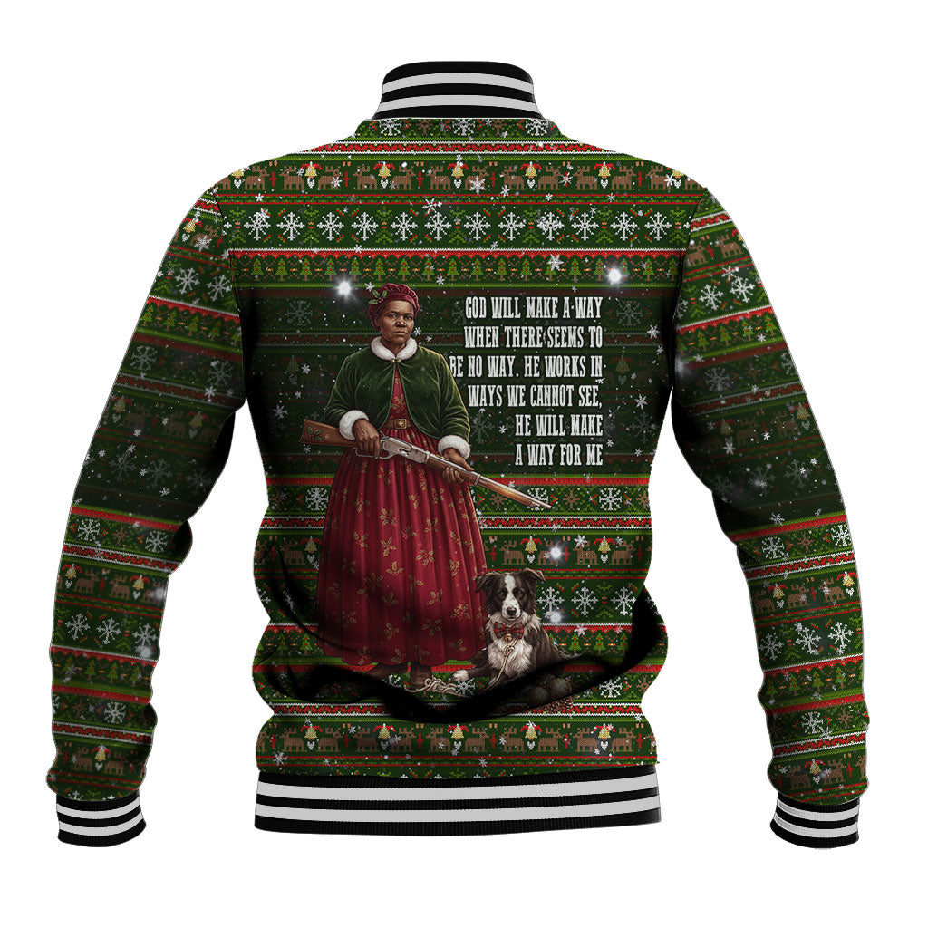 Stagecoach Mary Fields Christmas Baseball Jacket Old West Pioneer Vintage Holiday Art