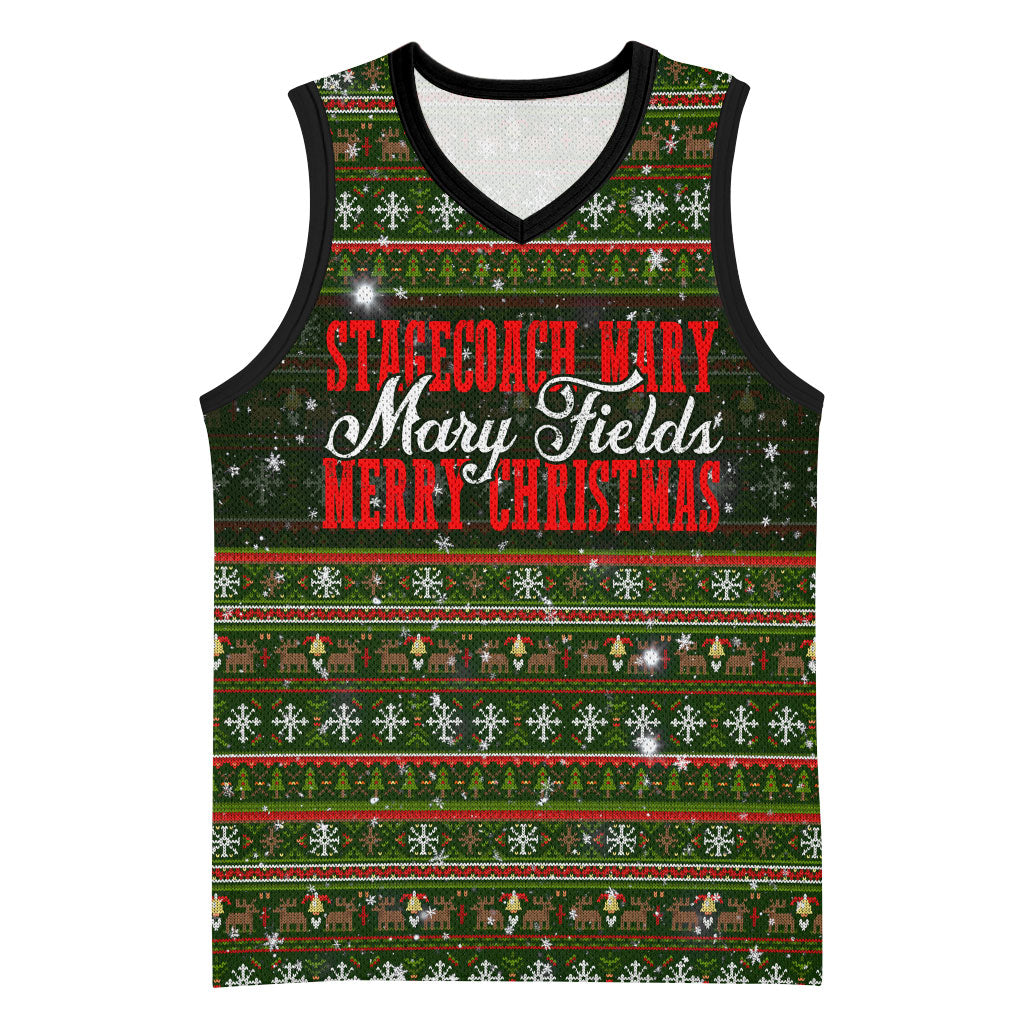 Stagecoach Mary Fields Christmas Basketball Jersey Old West Pioneer Vintage Holiday Art