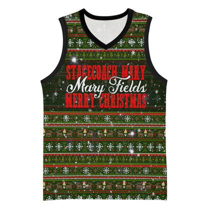 Stagecoach Mary Fields Christmas Basketball Jersey Old West Pioneer Vintage Holiday Art