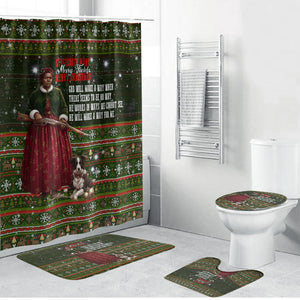 Stagecoach Mary Fields Christmas Bathroom Set Old West Pioneer Vintage Holiday Art