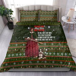 Stagecoach Mary Fields Christmas Bedding Set Old West Pioneer Vintage Holiday Art