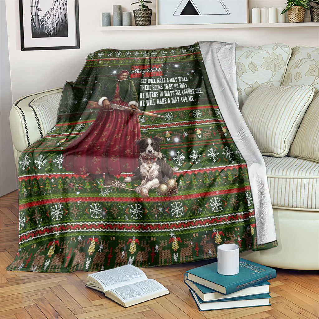 Stagecoach Mary Fields Christmas Blanket Old West Pioneer Vintage Holiday Art