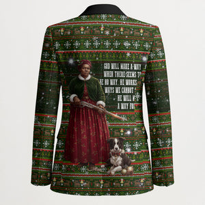 Stagecoach Mary Fields Christmas Blazer Old West Pioneer Vintage Holiday Art