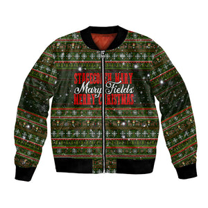 Stagecoach Mary Fields Christmas Bomber Jacket Old West Pioneer Vintage Holiday Art