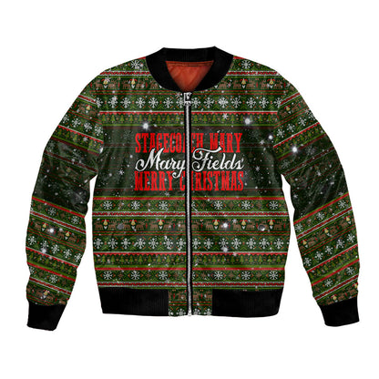 Stagecoach Mary Fields Christmas Bomber Jacket Old West Pioneer Vintage Holiday Art