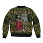 Stagecoach Mary Fields Christmas Bomber Jacket Old West Pioneer Vintage Holiday Art