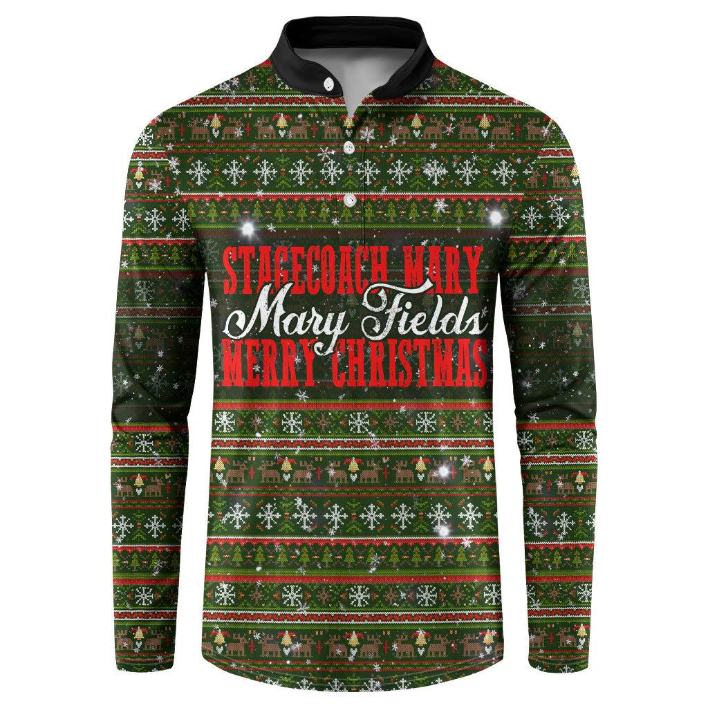 Stagecoach Mary Fields Christmas Button Sweatshirt Old West Pioneer Vintage Holiday Art