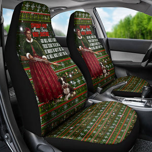 Stagecoach Mary Fields Christmas Car Seat Cover Old West Pioneer Vintage Holiday Art