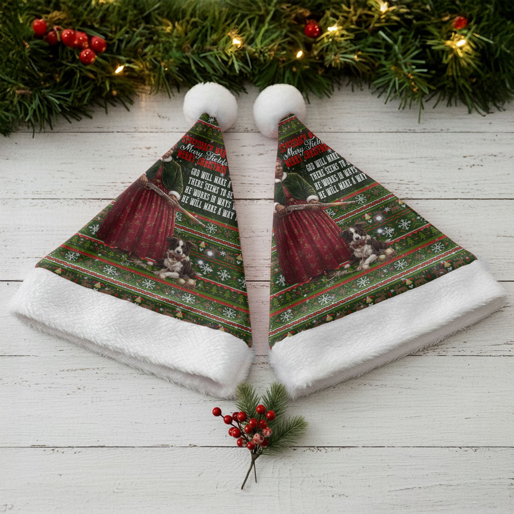 Stagecoach Mary Fields Christmas Santa Hat Old West Pioneer Vintage Holiday Art