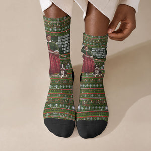 Stagecoach Mary Fields Christmas Crew Socks Old West Pioneer Vintage Holiday Art
