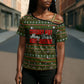 Stagecoach Mary Fields Christmas Cross Shoulder Shirt Old West Pioneer Vintage Holiday Art