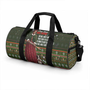 Stagecoach Mary Fields Christmas Duffle Bag Old West Pioneer Vintage Holiday Art