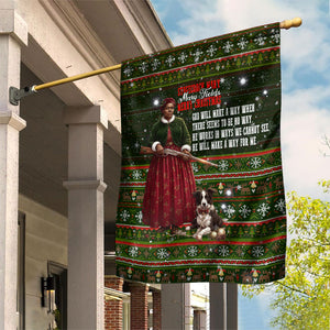 Stagecoach Mary Fields Christmas Garden Flag Old West Pioneer Vintage Holiday Art