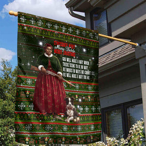 Stagecoach Mary Fields Christmas Garden Flag Old West Pioneer Vintage Holiday Art