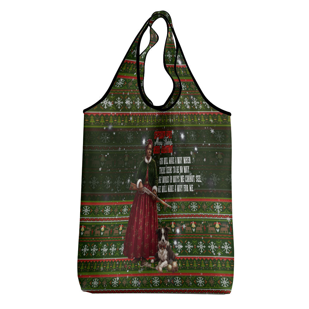 Stagecoach Mary Fields Christmas Grocery Bag Old West Pioneer Vintage Holiday Art