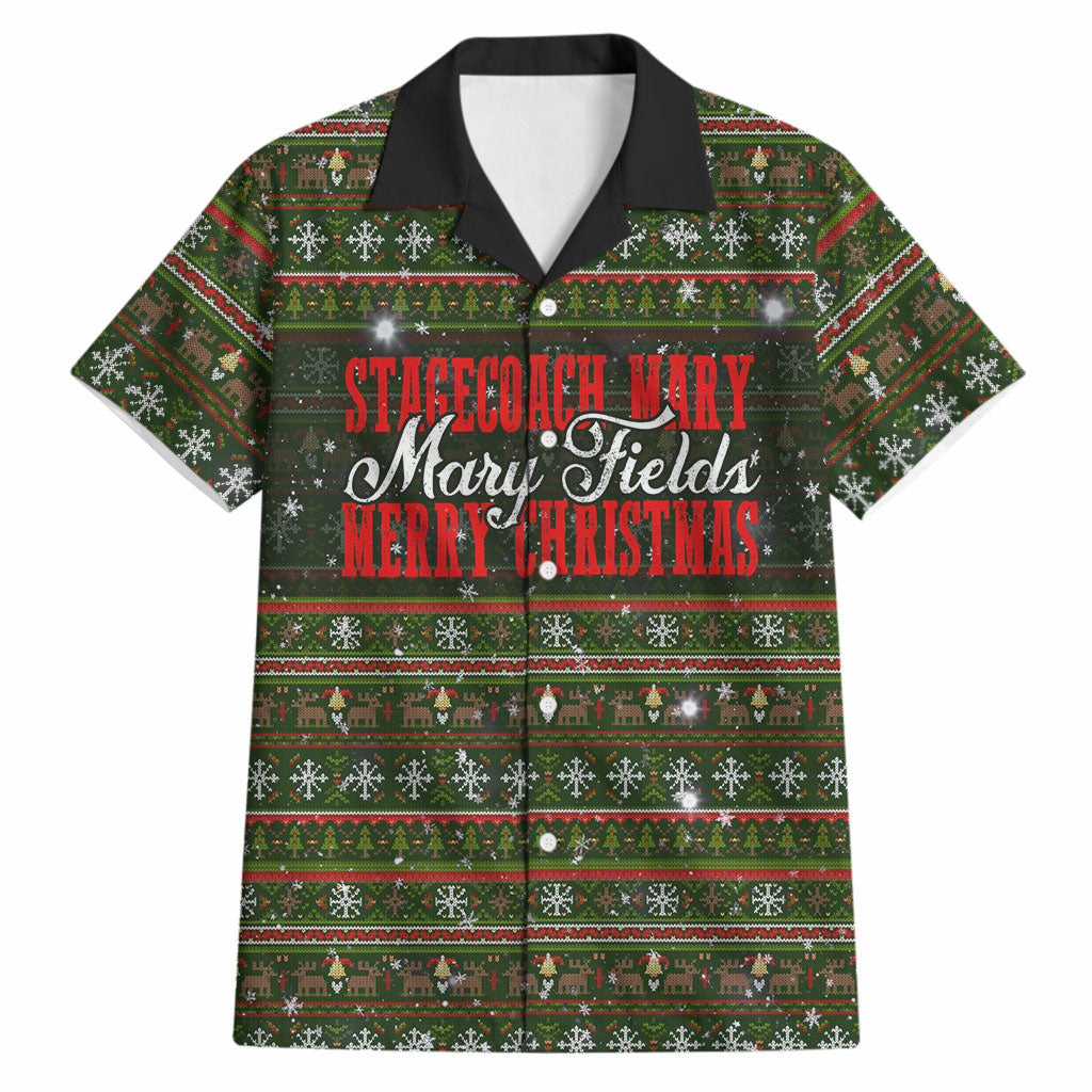 Stagecoach Mary Fields Christmas Hawaiian Shirt Old West Pioneer Vintage Holiday Art
