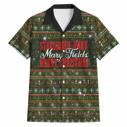 Stagecoach Mary Fields Christmas Hawaiian Shirt Old West Pioneer Vintage Holiday Art