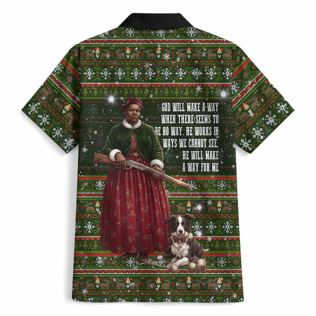 Stagecoach Mary Fields Christmas Hawaiian Shirt Old West Pioneer Vintage Holiday Art