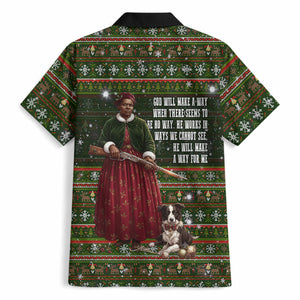 Stagecoach Mary Fields Christmas Hawaiian Shirt Old West Pioneer Vintage Holiday Art