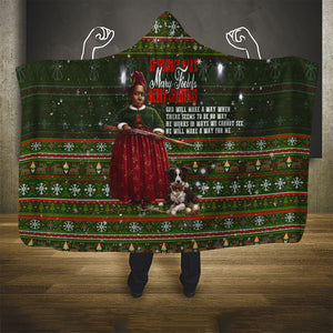 Stagecoach Mary Fields Christmas Hooded Blanket Old West Pioneer Vintage Holiday Art