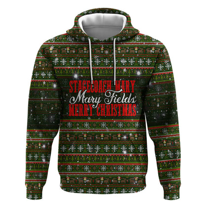 Stagecoach Mary Fields Christmas Hoodie Old West Pioneer Vintage Holiday Art