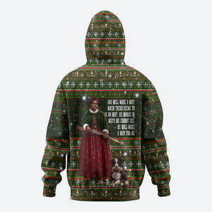 Stagecoach Mary Fields Christmas Hoodie Old West Pioneer Vintage Holiday Art