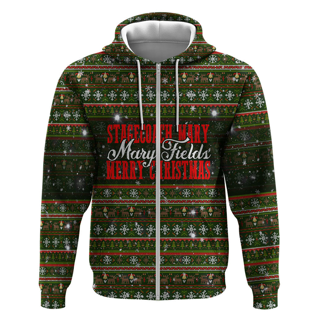 Stagecoach Mary Fields Christmas Hoodie Old West Pioneer Vintage Holiday Art
