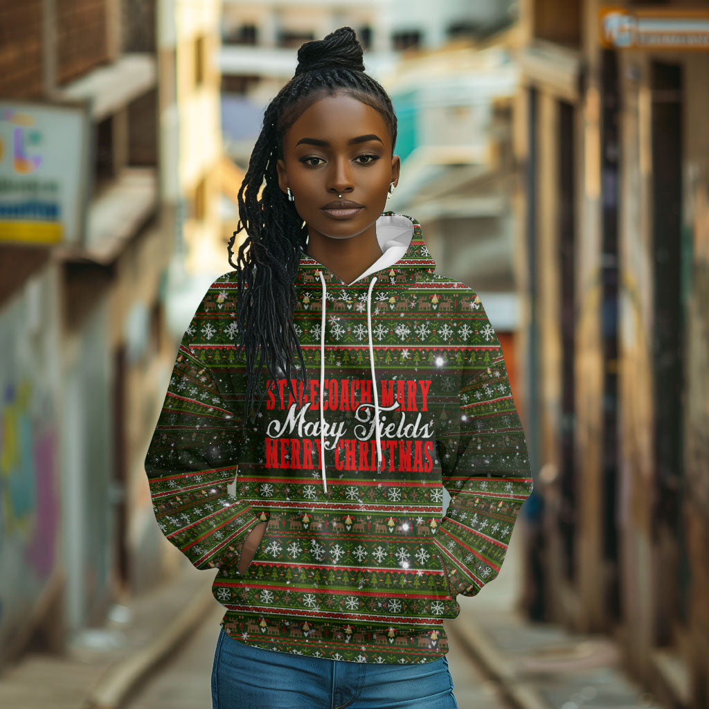 Stagecoach Mary Fields Christmas Hoodie Old West Pioneer Vintage Holiday Art