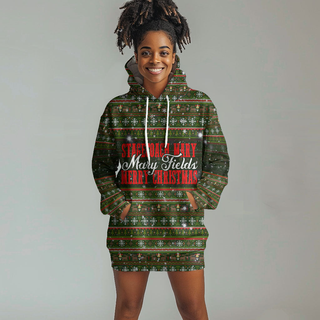 Stagecoach Mary Fields Christmas Hoodie Dress Old West Pioneer Vintage Holiday Art