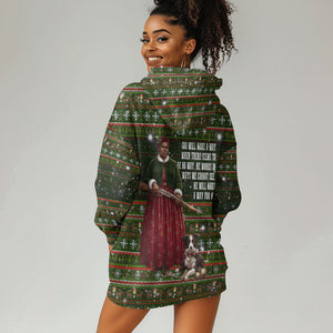 Stagecoach Mary Fields Christmas Hoodie Dress Old West Pioneer Vintage Holiday Art