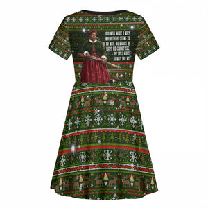 Stagecoach Mary Fields Christmas Kid Short Sleeve Dress Old West Pioneer Vintage Holiday Art